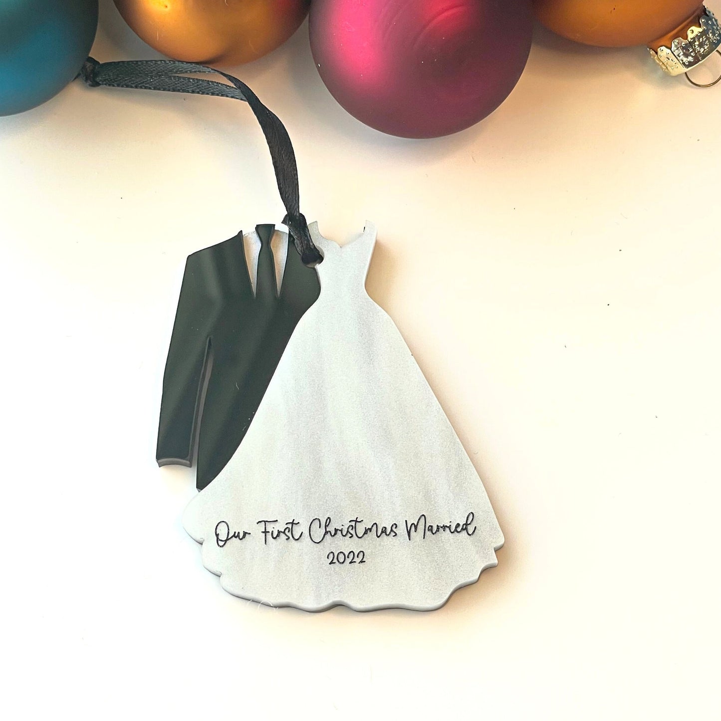 Custom Newlywed Ornament, Our First Christmas, First Christmas Married, Mr and Mrs Ornament