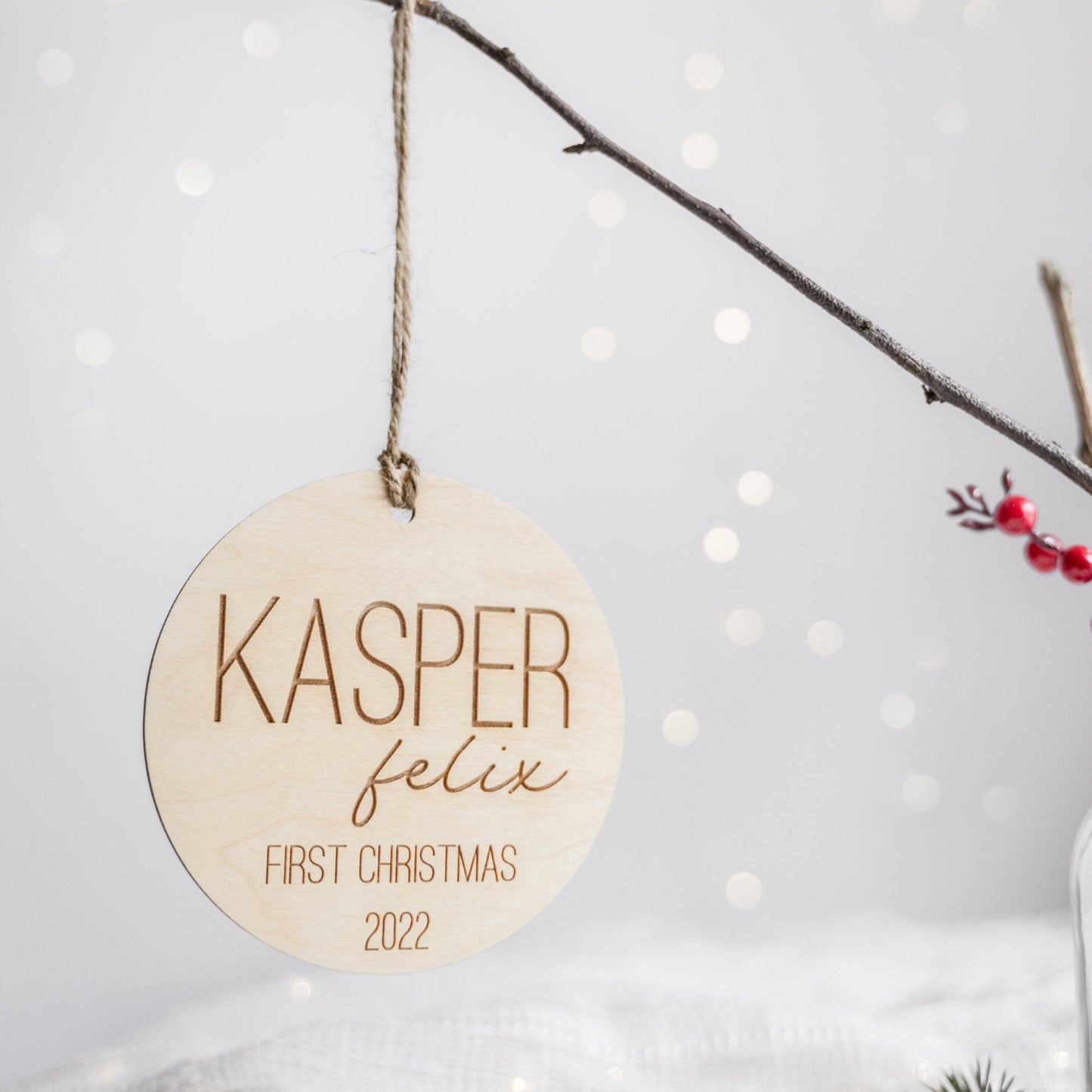 Birth Announcement Christmas Ornament