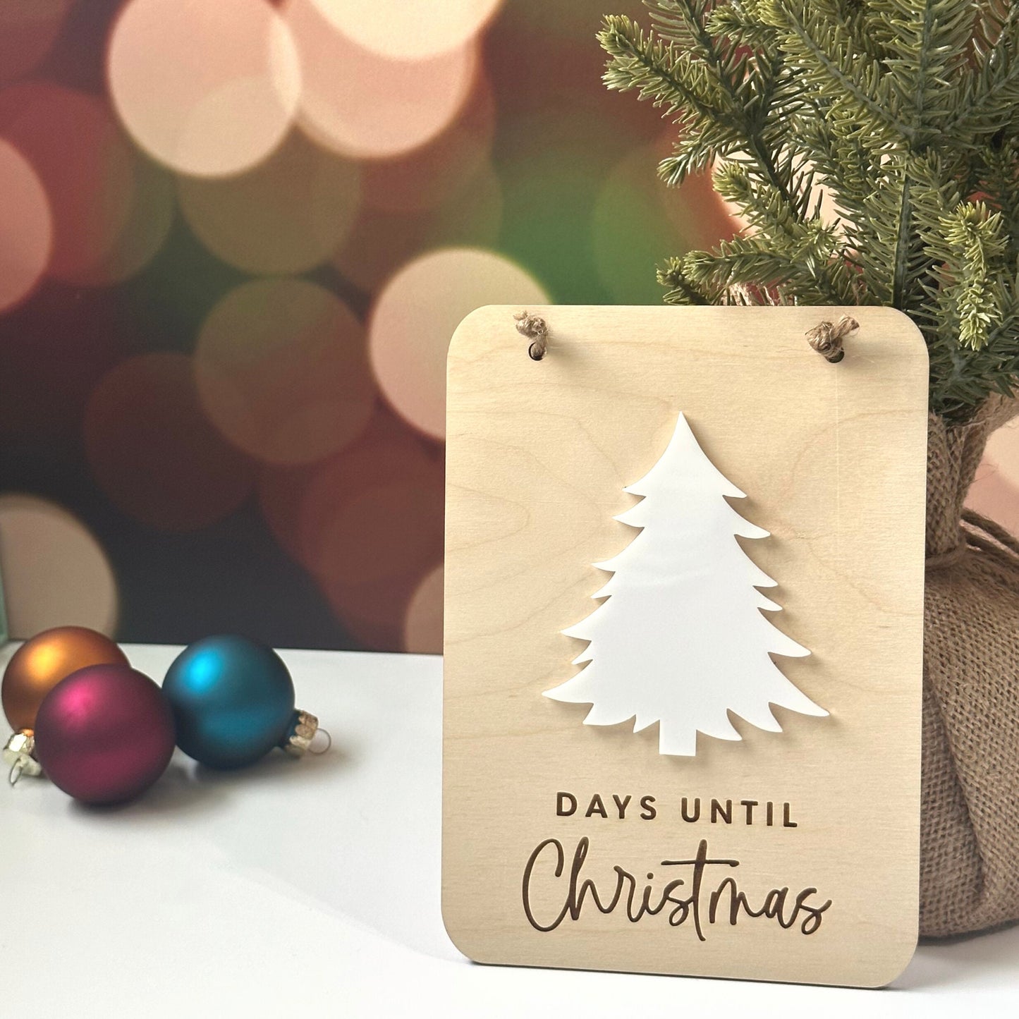 Christmas Countdown, Christmas Ornament, Christmas Countdown Sign