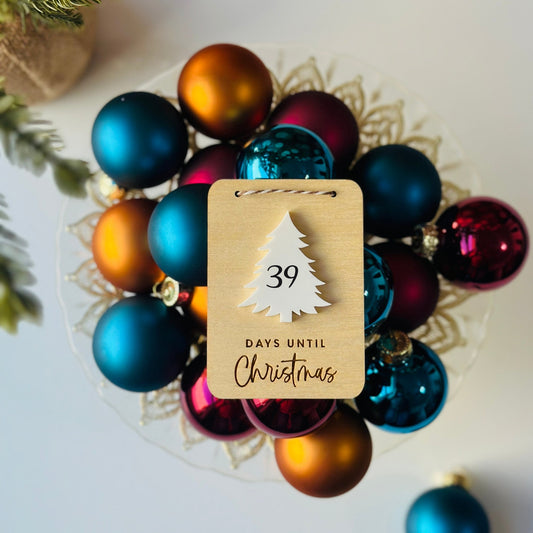 Christmas Countdown, Christmas Ornament, Christmas Countdown Sign