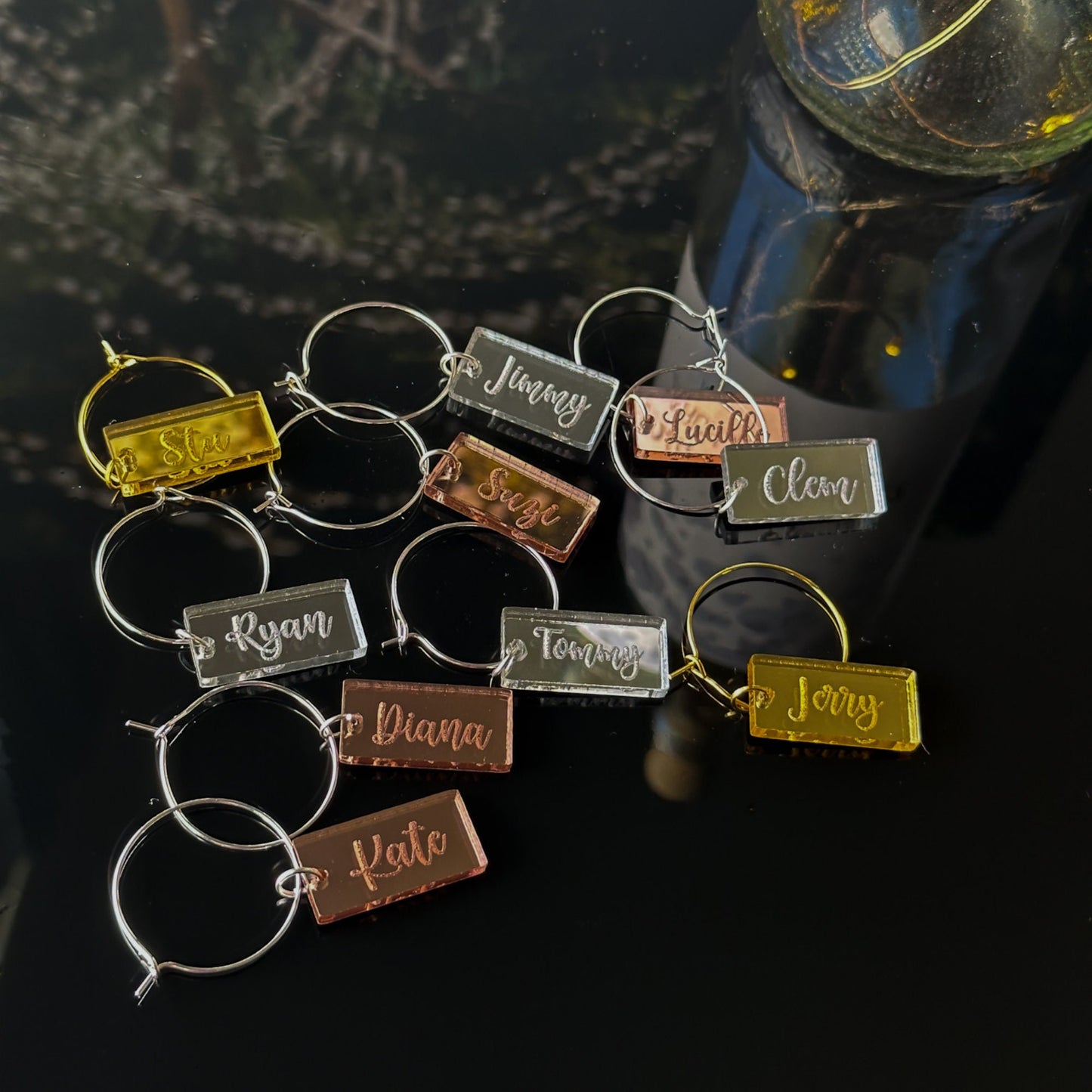 Personalized Wine Charms, Wine Wedding Favors, Wedding Guest Gift