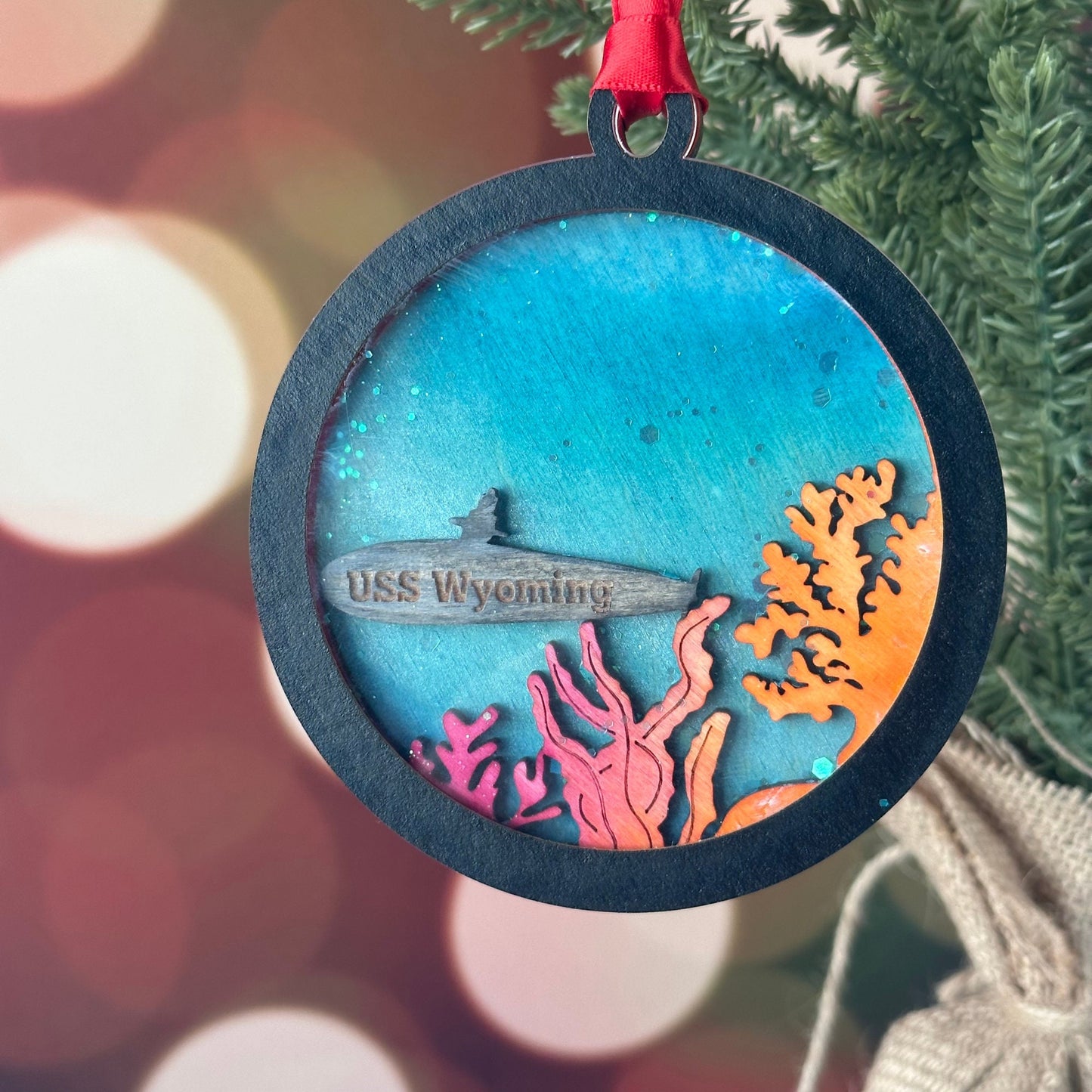DIY Submarine Christmas Ornament, Submarine Shaker Ornament, Holiday Craft Kit, USN Submariner Family Gift
